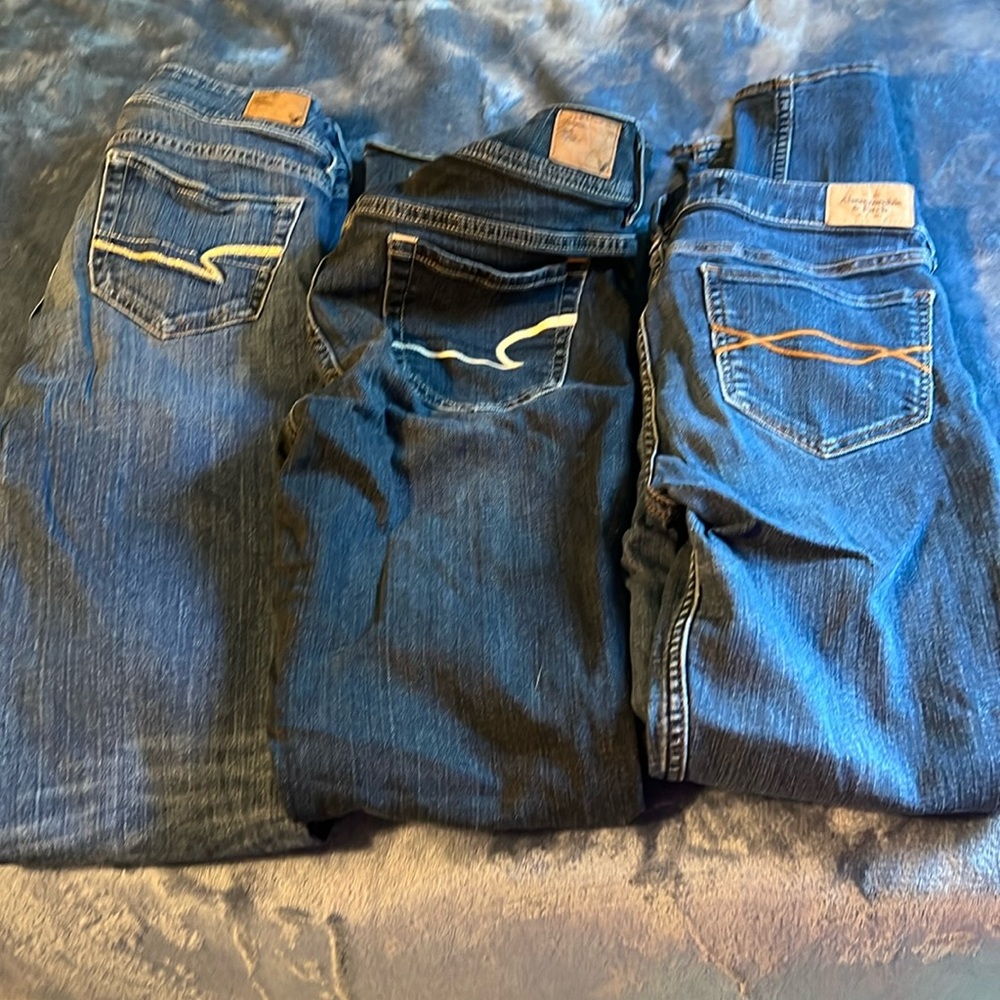 American eagle and Abercrombie straight leg